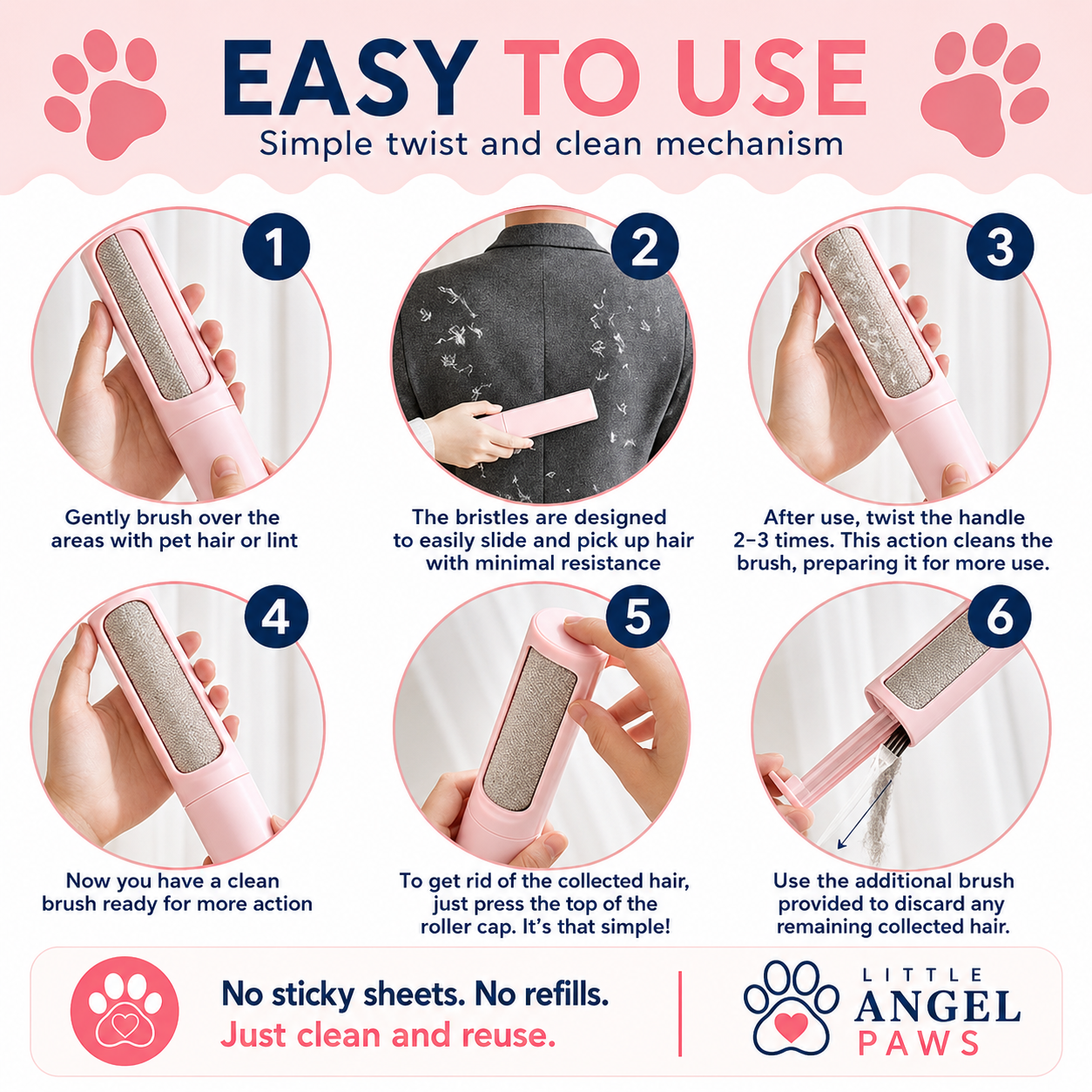 PawLift™ Reusable Pet Hair Remover