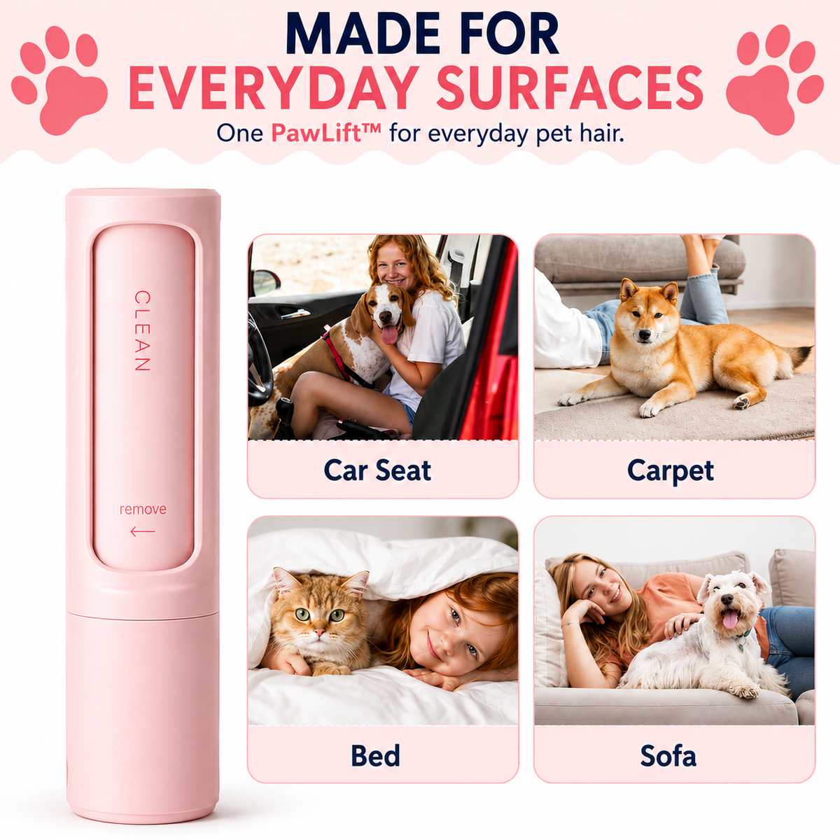 PawLift™ Reusable Pet Hair Remover